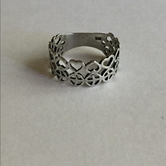 Sterling Silver Love and Peace Ring Size 5 - Picture 4 of 4